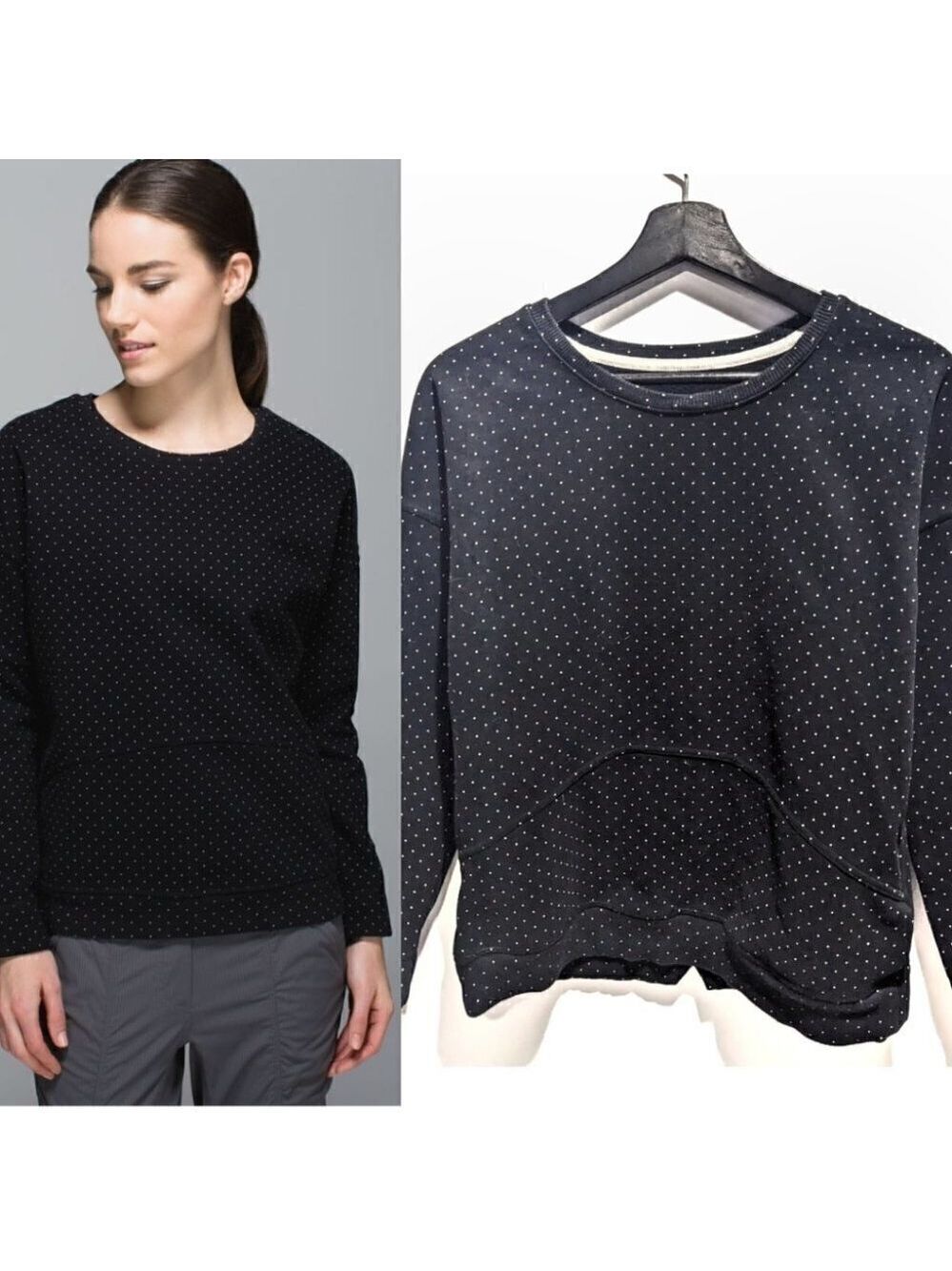 LULULEMON | Keep Up Crew in Sweet Spot Black Angel Wing/Black
